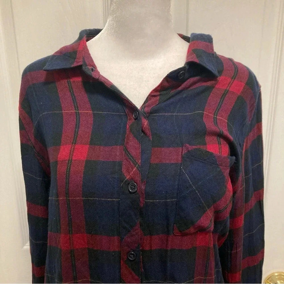 Rails Red And Blue Plaid Button Down Flannel Shirt Small - Picture 2 of 8